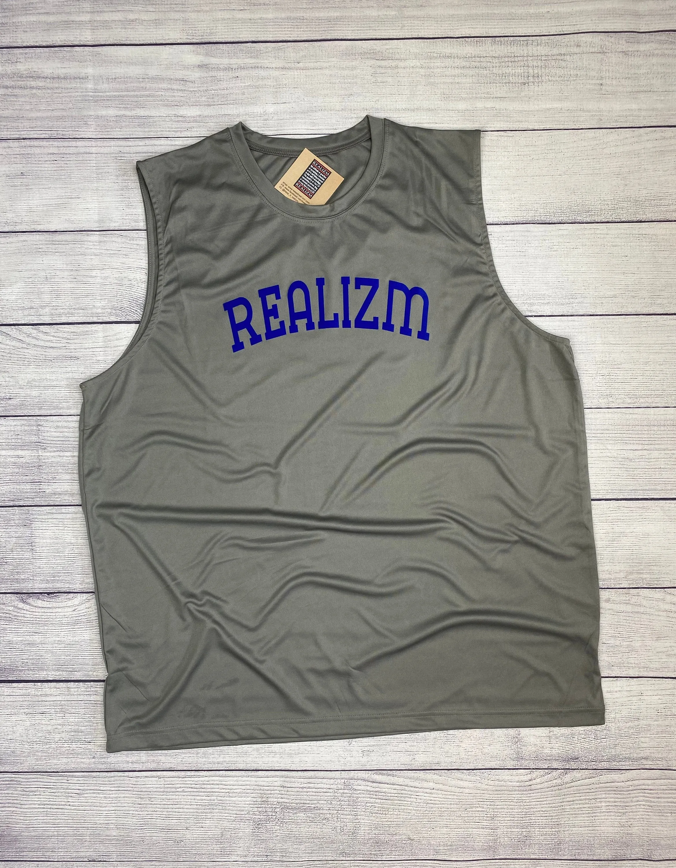 REALIZM Varsity Sleeveless Performance Muscle T-Shirt 3 Pack