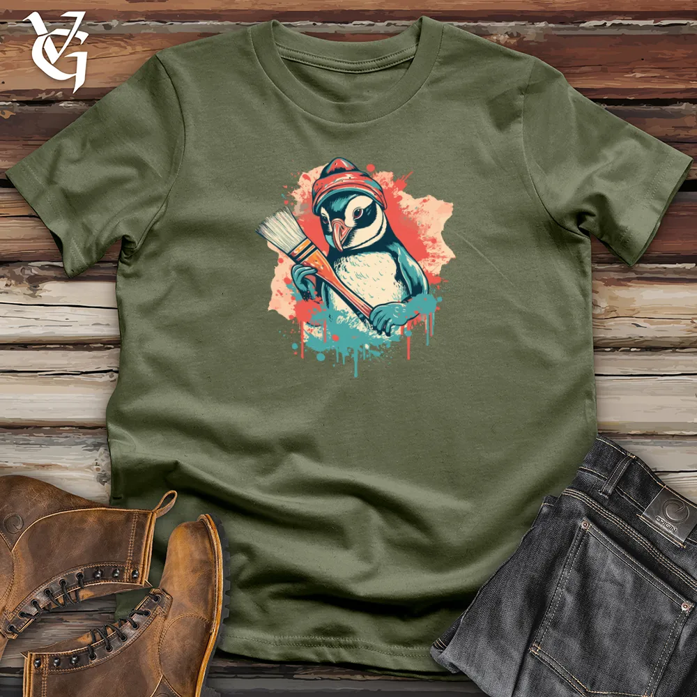 Retro Artistic Penguin 01 Softstyle Tee