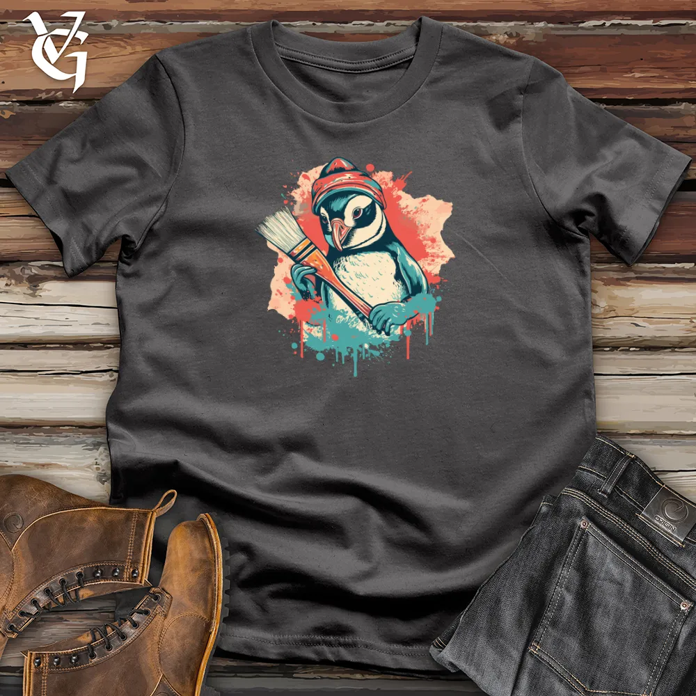 Retro Artistic Penguin 01 Softstyle Tee