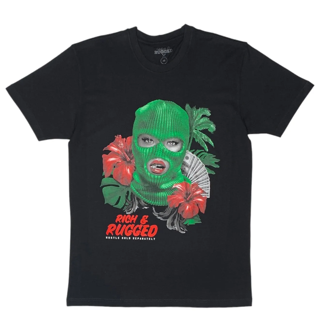 Rich & Rugged Plain Jayne T Shirt (Black/Green) RRPJA-BLK