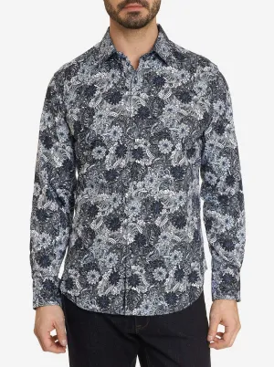 Robert Graham Men's Edgar XX-Large Blue Button Down Long Sleeve Woven Shirt