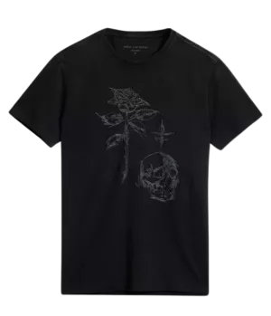 Rose Skull Crew in Black