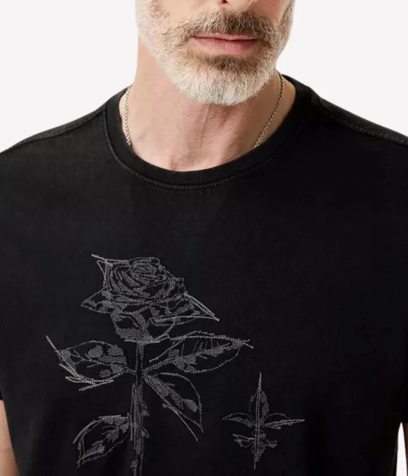 Rose Skull Crew in Black