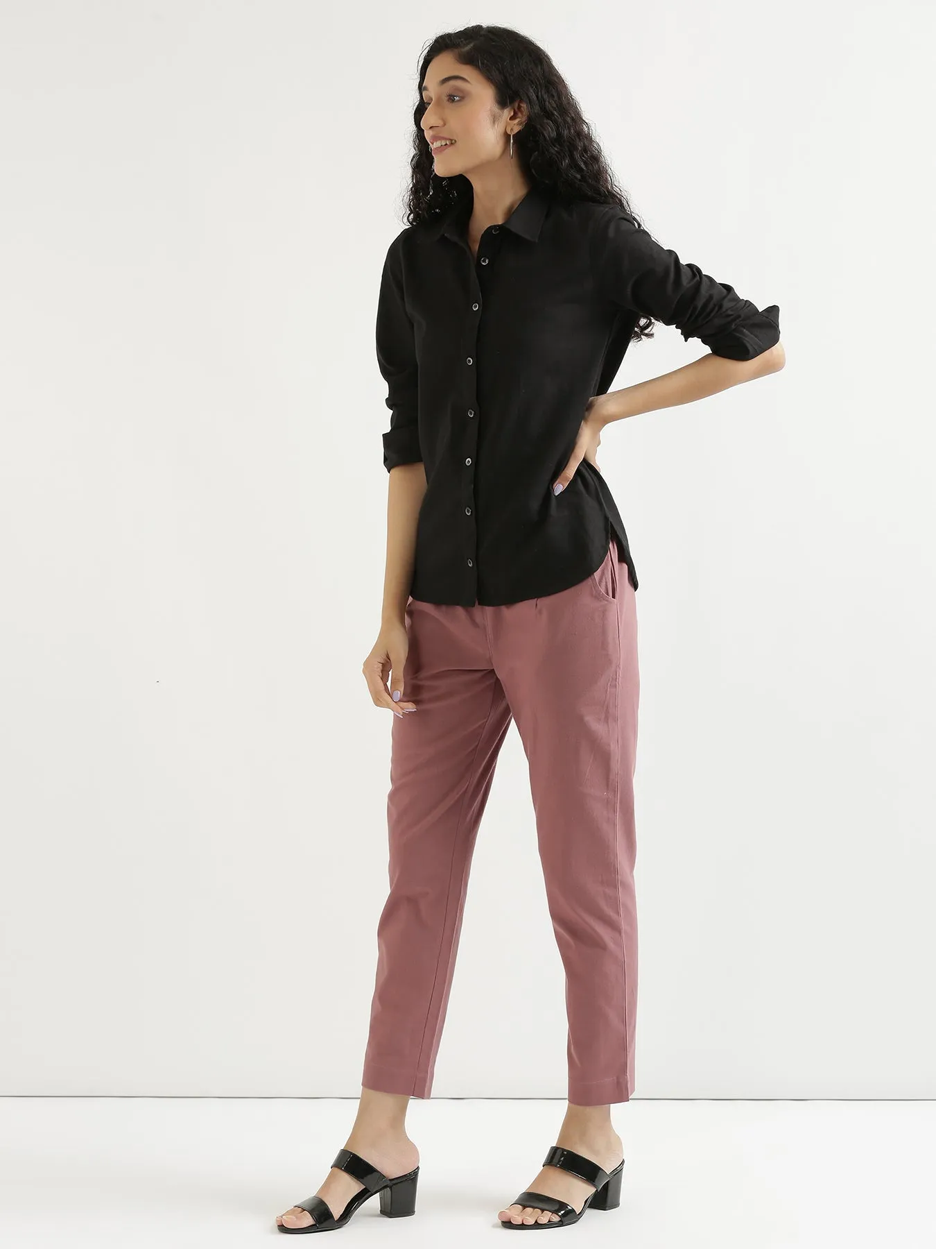Rose Taupe 100% Cotton Pant