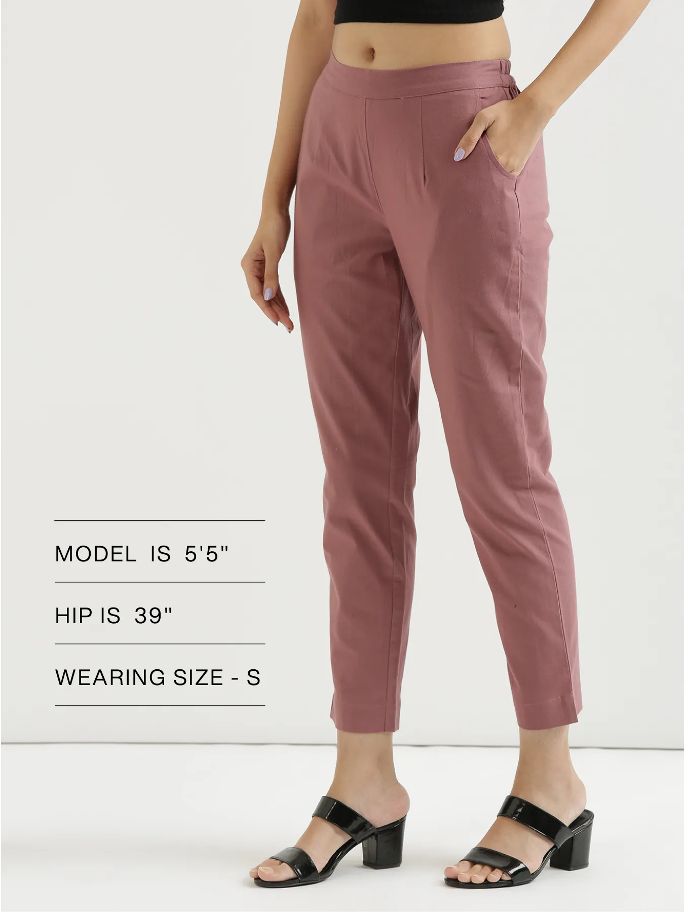 Rose Taupe 100% Cotton Pant