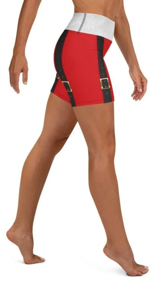 Santa Suspenders Yoga Shorts