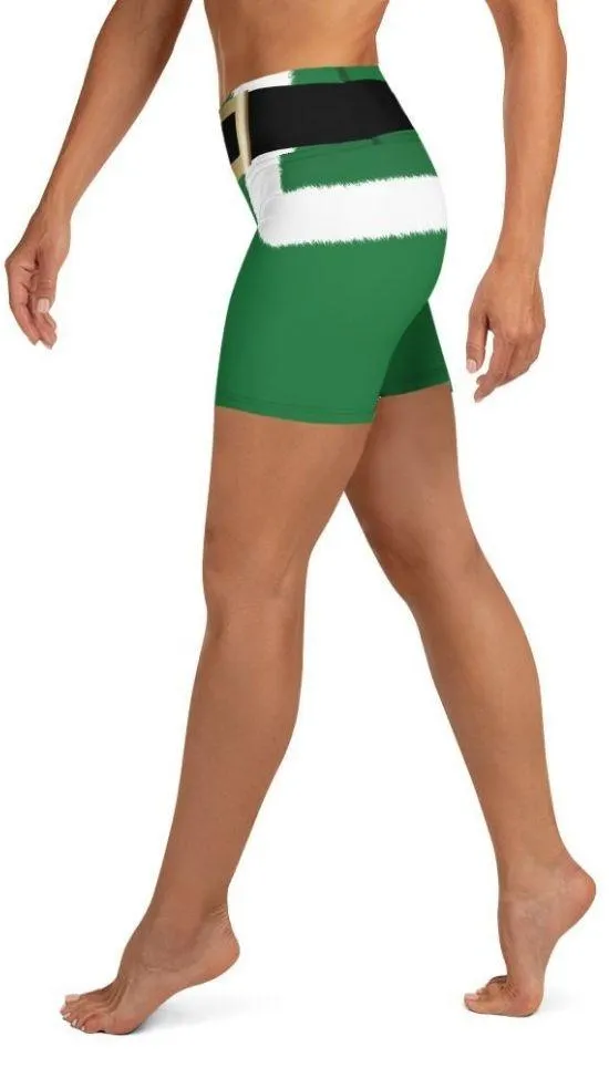 Santa's Simple Outfit Green Yoga Shorts