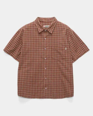 S/Double - Block Check Summer Shirt - Rust