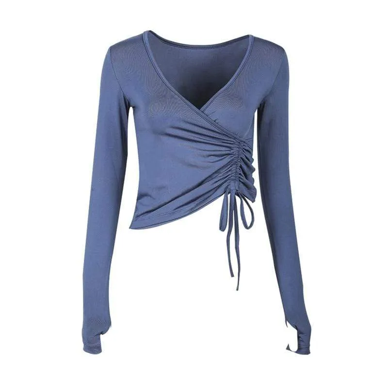 Sexy V-Neck  Yoga Shirts