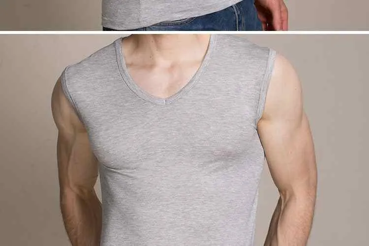 Sleeveless Thin Bamboo fiber T-shirts