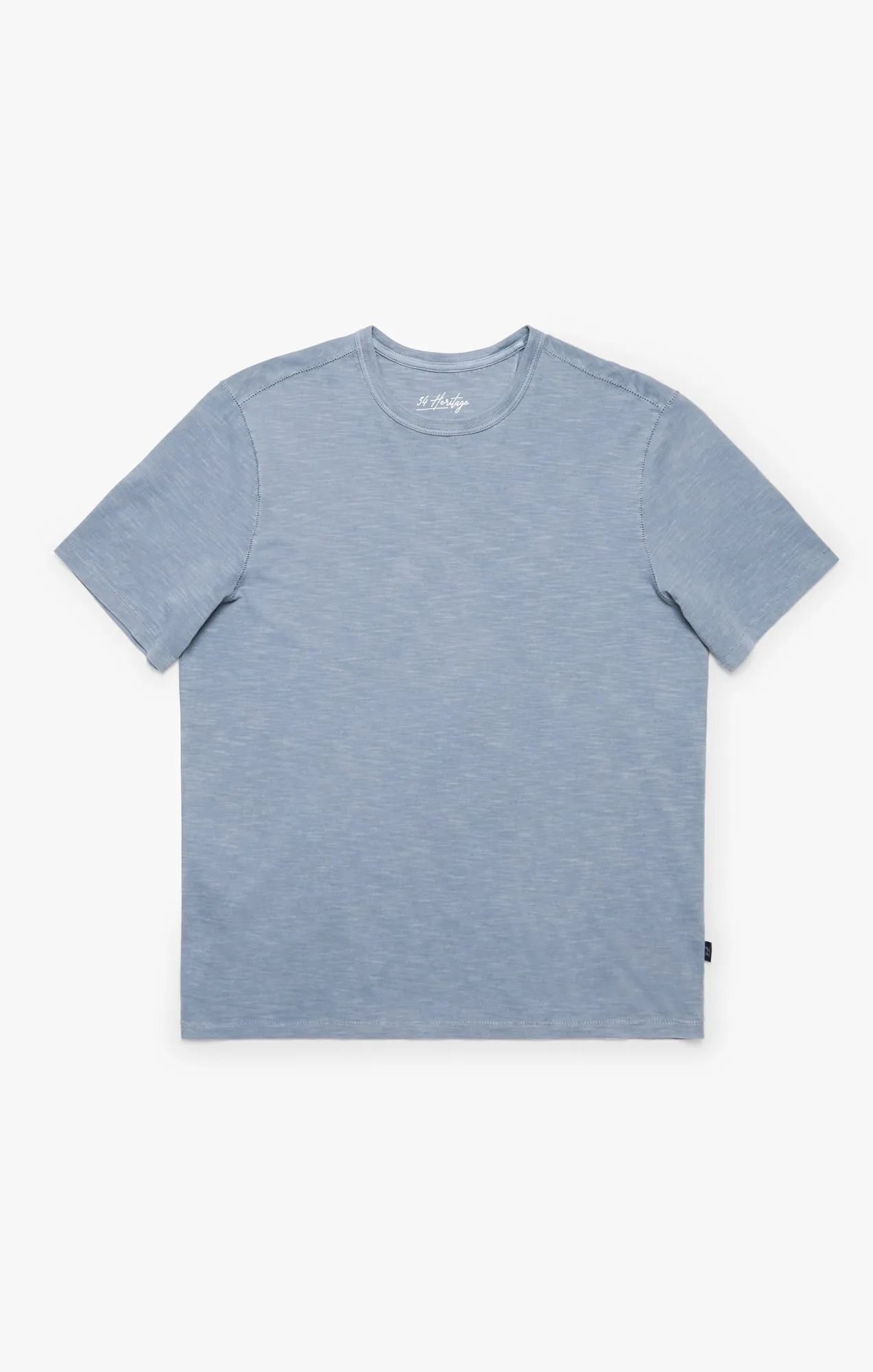 Slub Crew Neck T-Shirt In Vintage Indigo