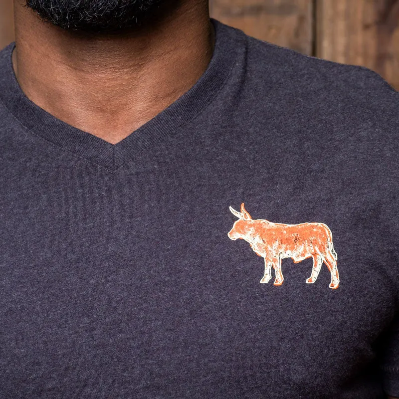 Small Acid Wash Nguni V-Neck Tee Gravel