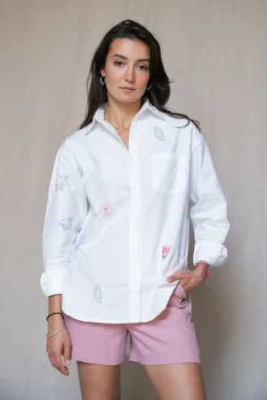 Soft Blossom Embroidered Shirt