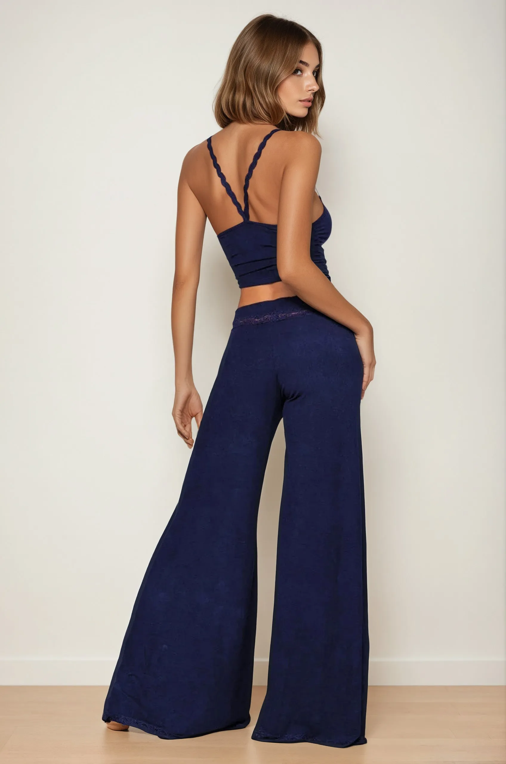 Soft Rib Knit Jersey Pajama Set
