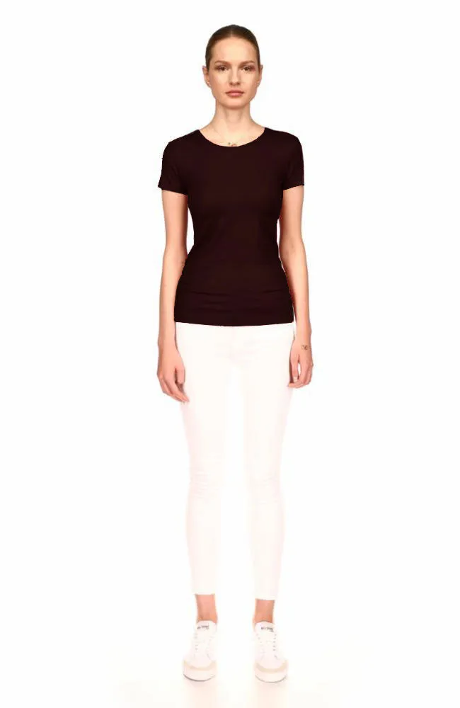 Soft Touch Metallic S/S V Neck Tee