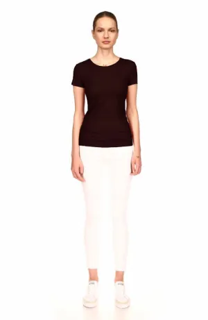 Soft Touch Metallic S/S V Neck Tee