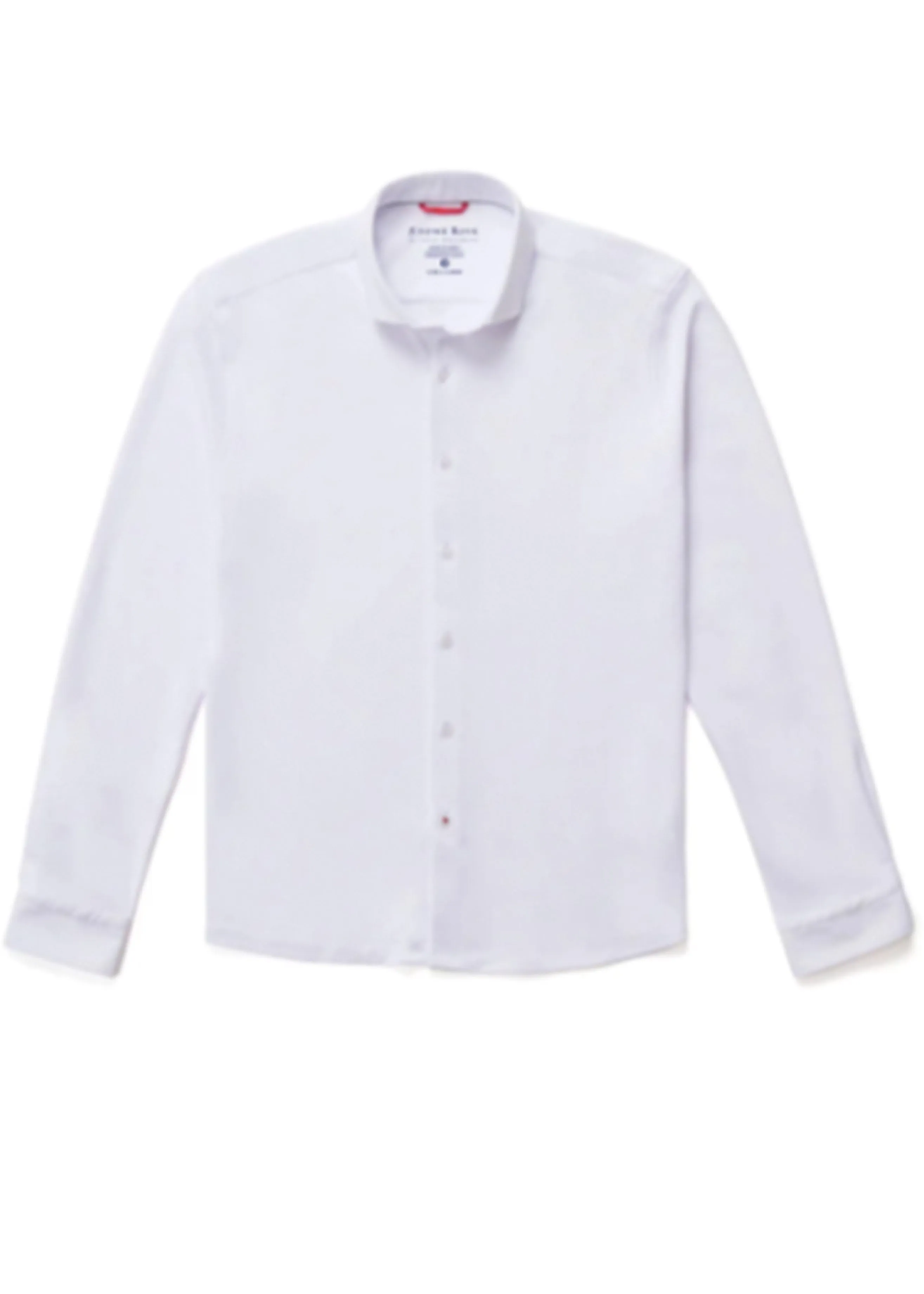 Stone Rose Long Sleeve Solid Pique Shirt | White