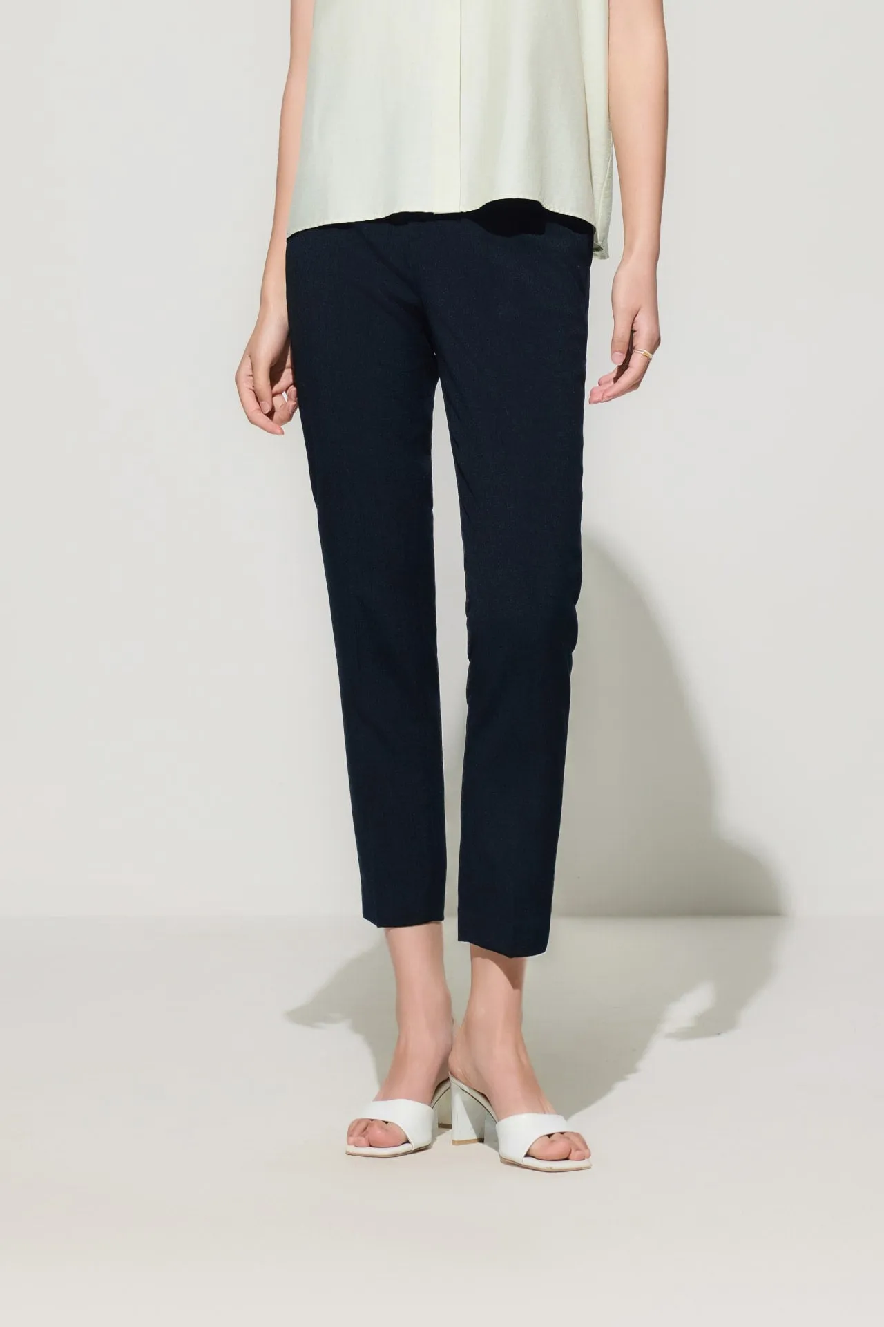 Stretch Ankle Cigarette Suit Pants