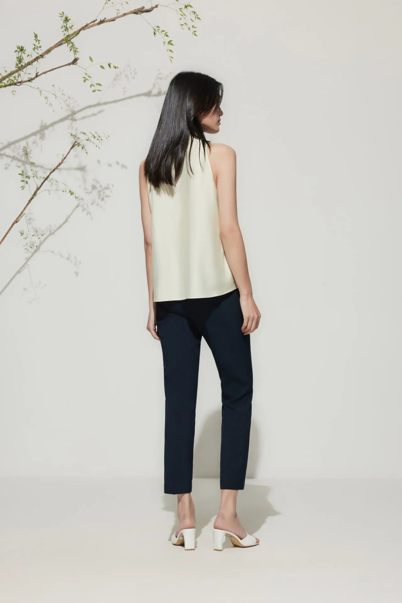 Stretch Ankle Cigarette Suit Pants