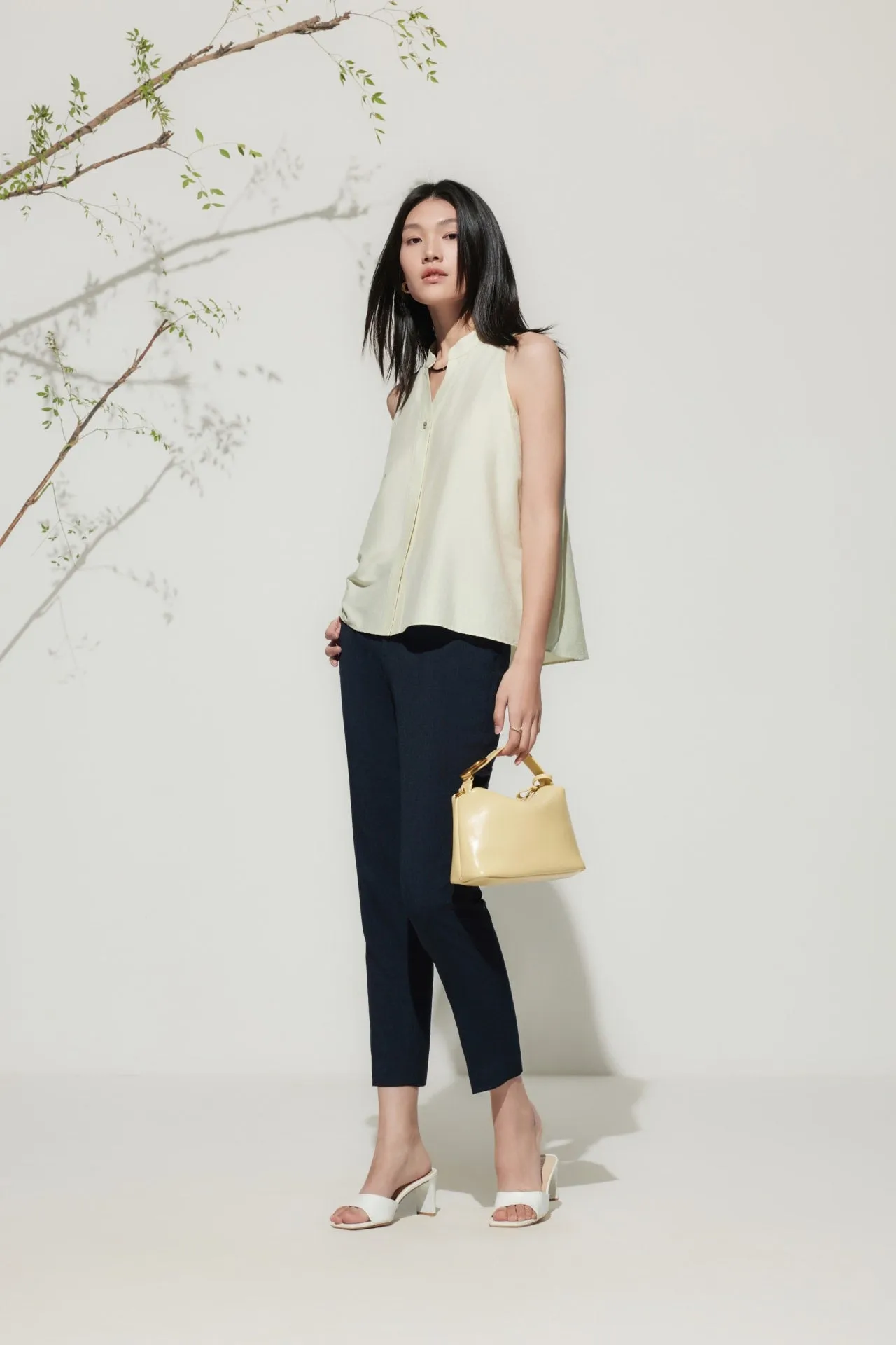 Stretch Ankle Cigarette Suit Pants