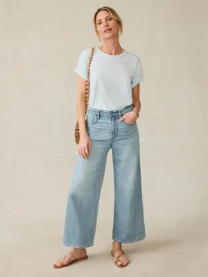 Sunwashed Regenerative Cotton Essential Tee - Sky
