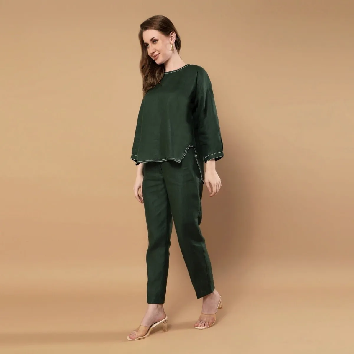 Terra - Hemp Co-ord Set - Forest Green