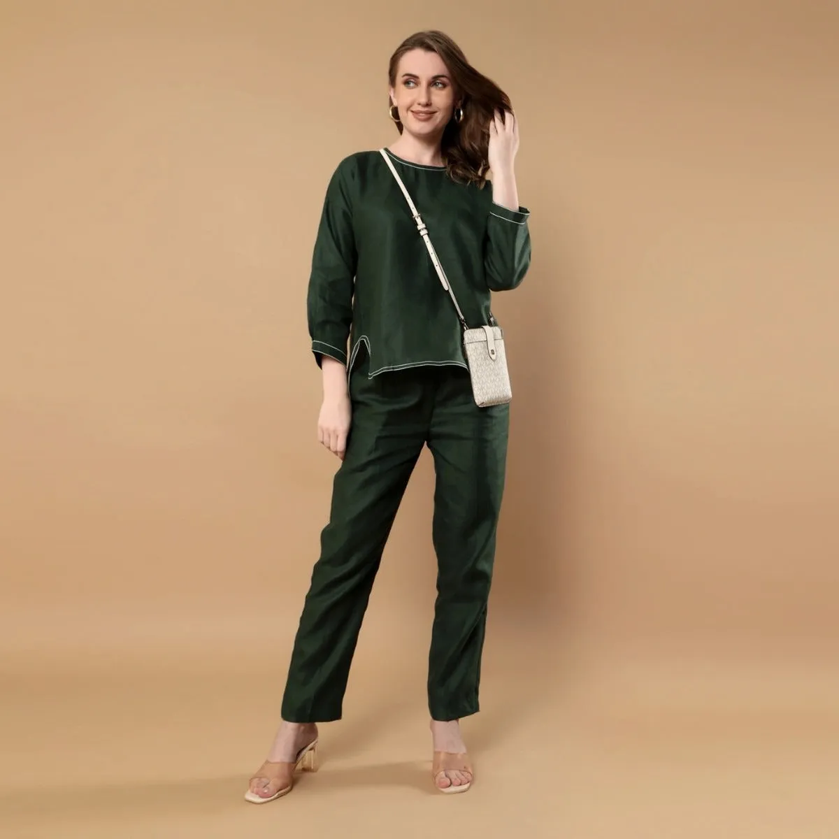 Terra - Hemp Co-ord Set - Forest Green