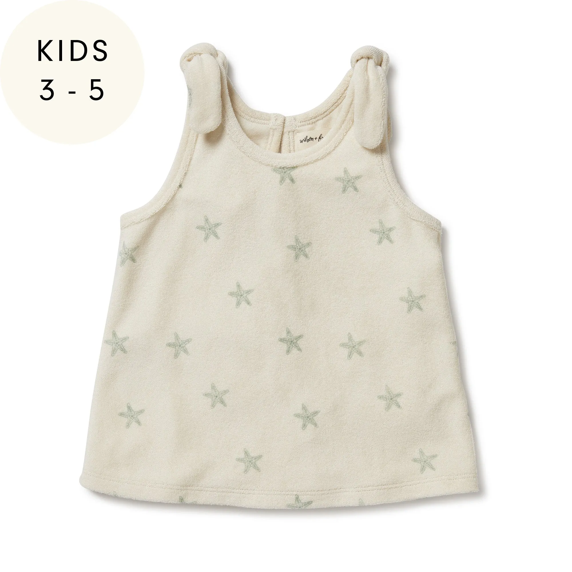 Tiny Starfish Organic Terry Tie Singlet