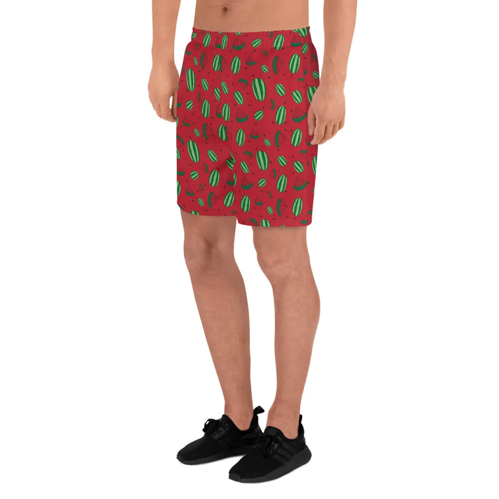 Watermelon All Over Print Shorts - Red