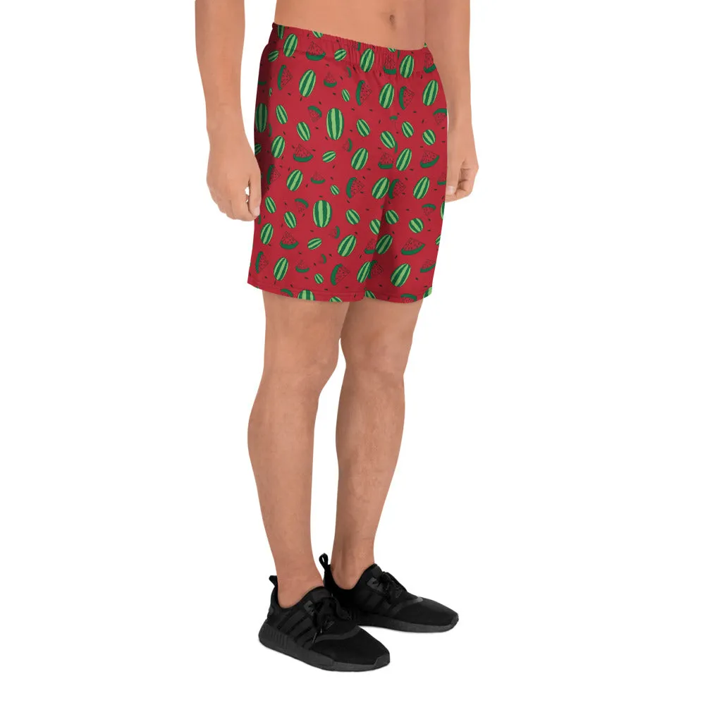 Watermelon All Over Print Shorts - Red