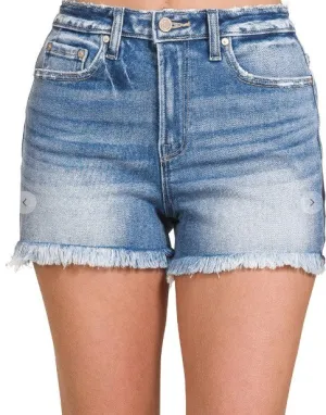 Weekend Wanderer Frayed Denim Shorts