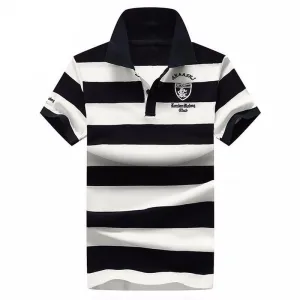 West Louis™ Summer Breathable Striped Polo