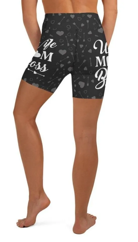 Wife Mom Boss Yoga Shorts