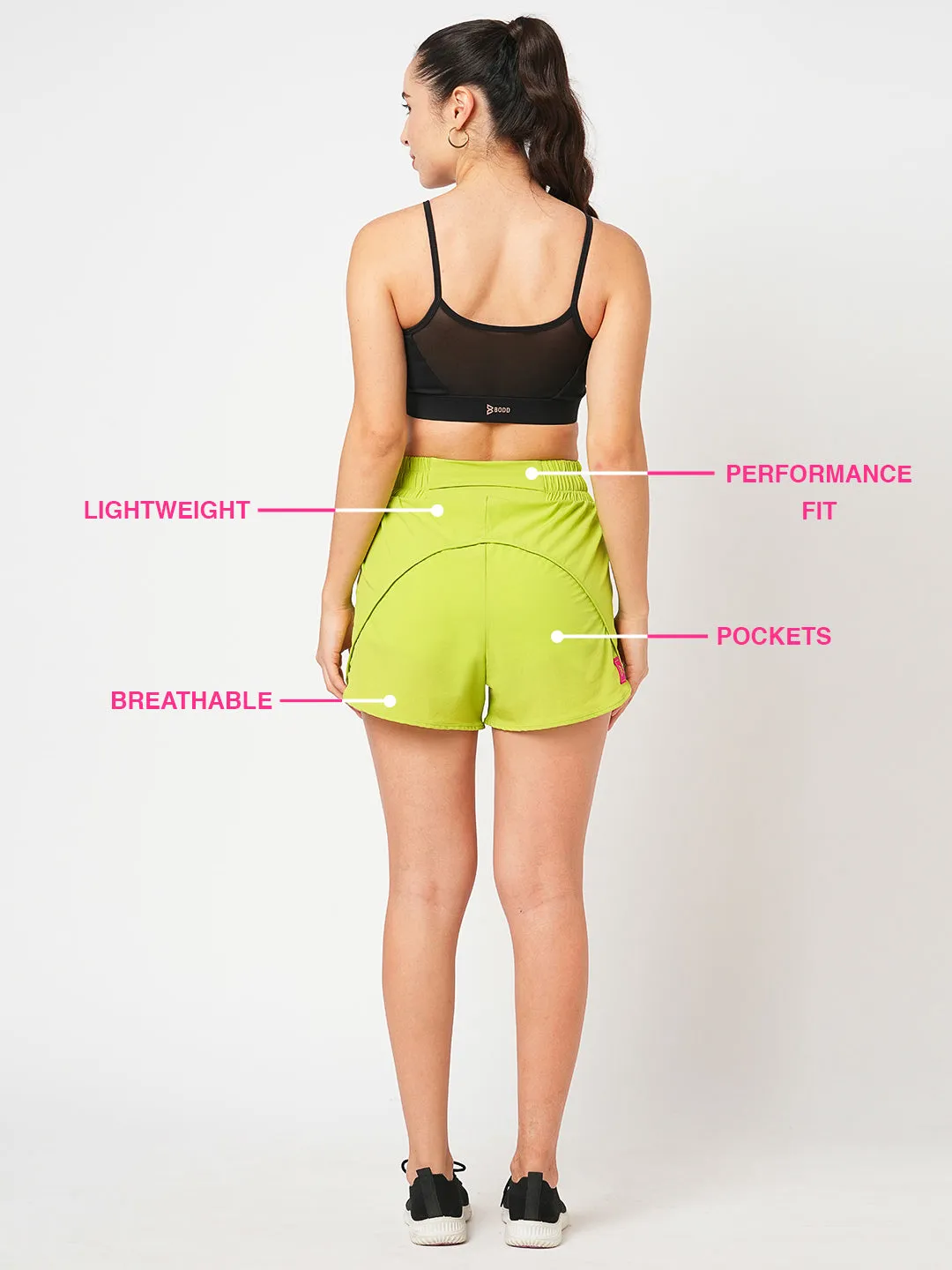 Workin' It Neon Running Shorts
