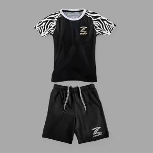 Zebra Kidz Ranked NoGi Set - White - Short Sleeve